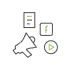 Mikrofon mit Social Media Icons